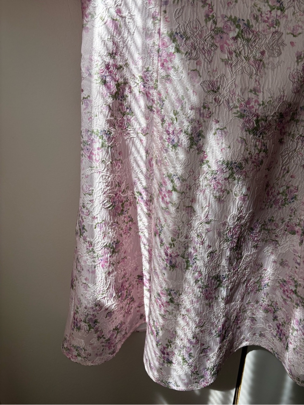 Tuckernuck Hyacinth House Ella Pink Floral Jacquard Puff Sleeve Mini Dress L - Picture 3 of 10